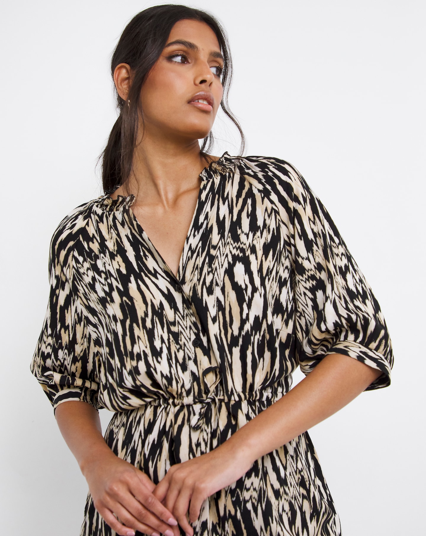 All saints claria top leopard dress