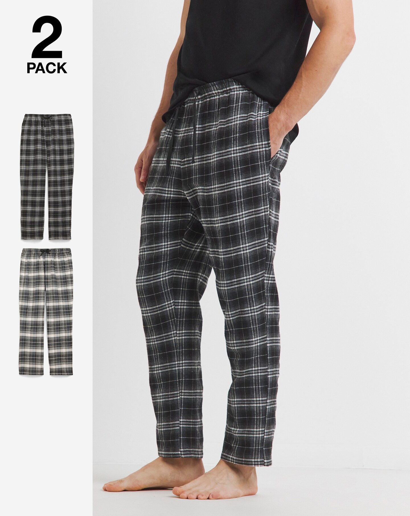 2 pack mens pyjama bottoms sale