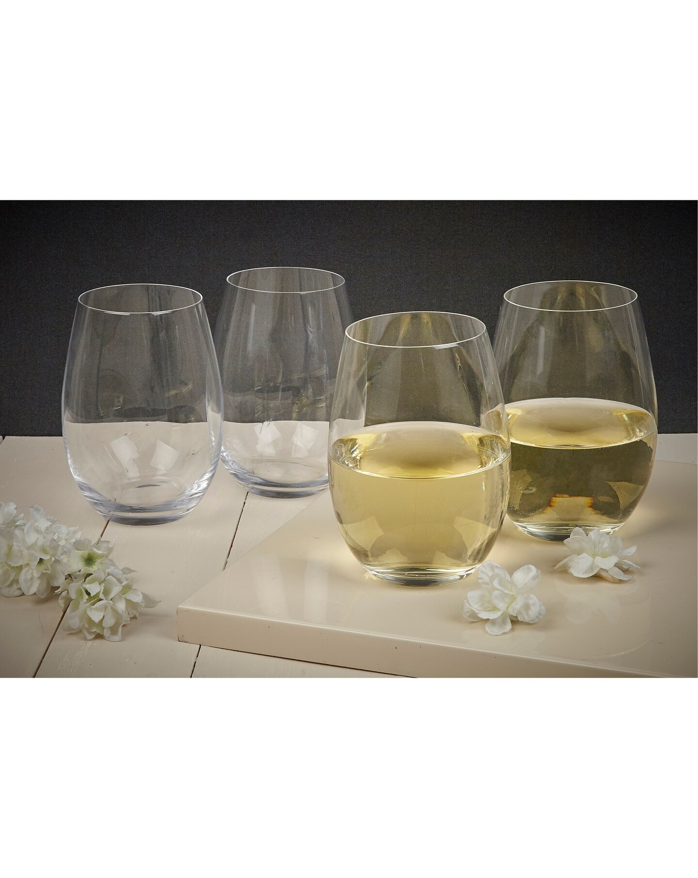 Mikasa stemless 2025 wine glasses