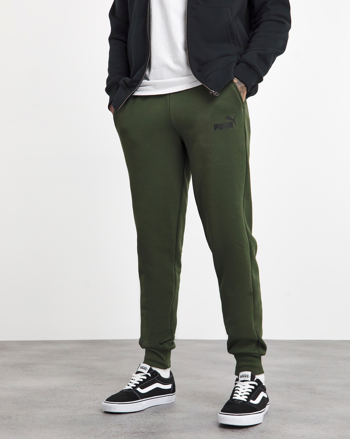 Puma olive green on sale joggers