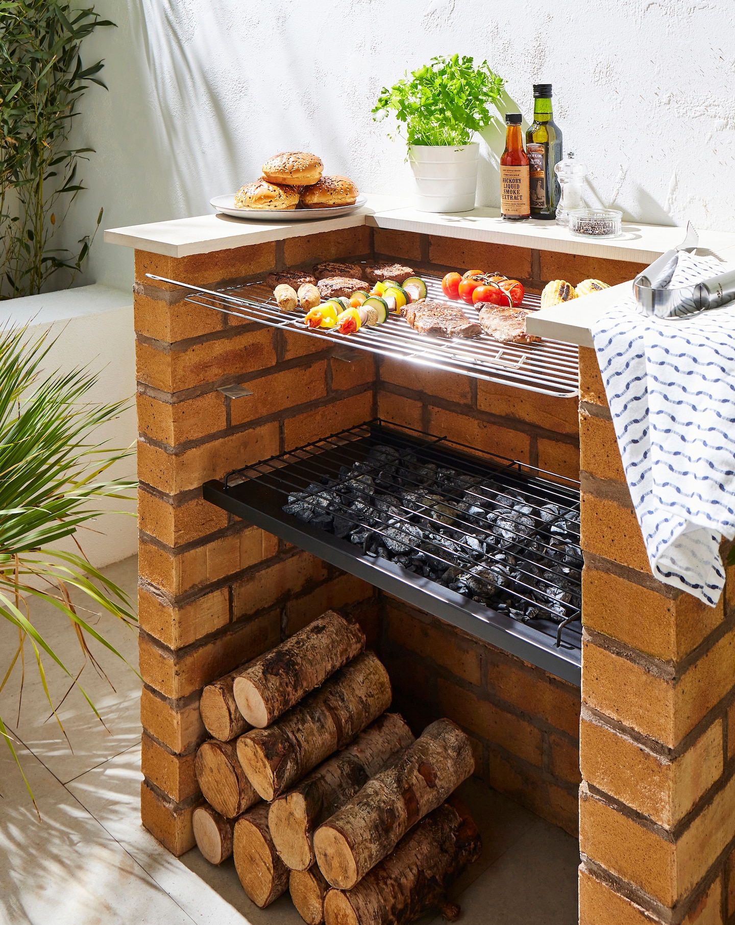 Brick built bbq best sale