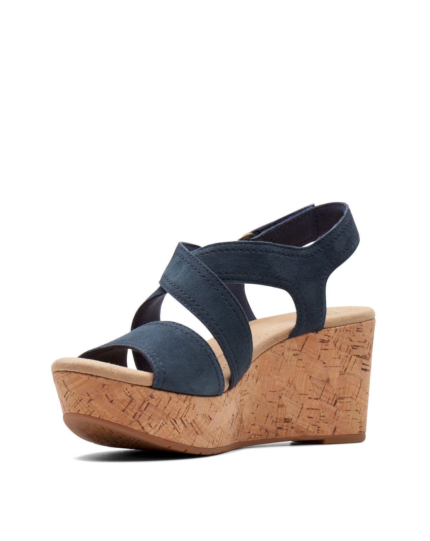 Clarks navy shop wedge sandals