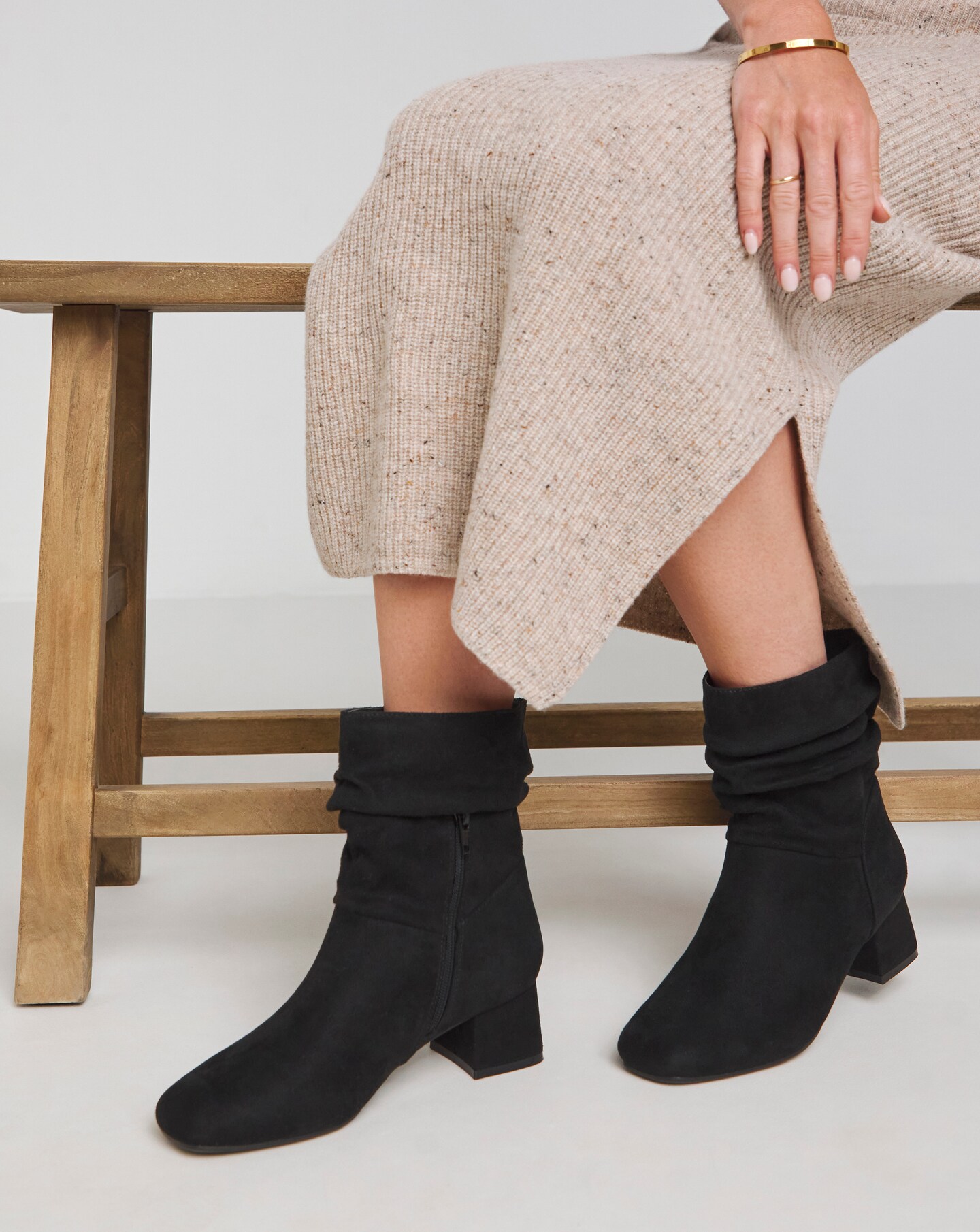 Heeled Slouch Boots Ex Wide EEE Fit Oxendales