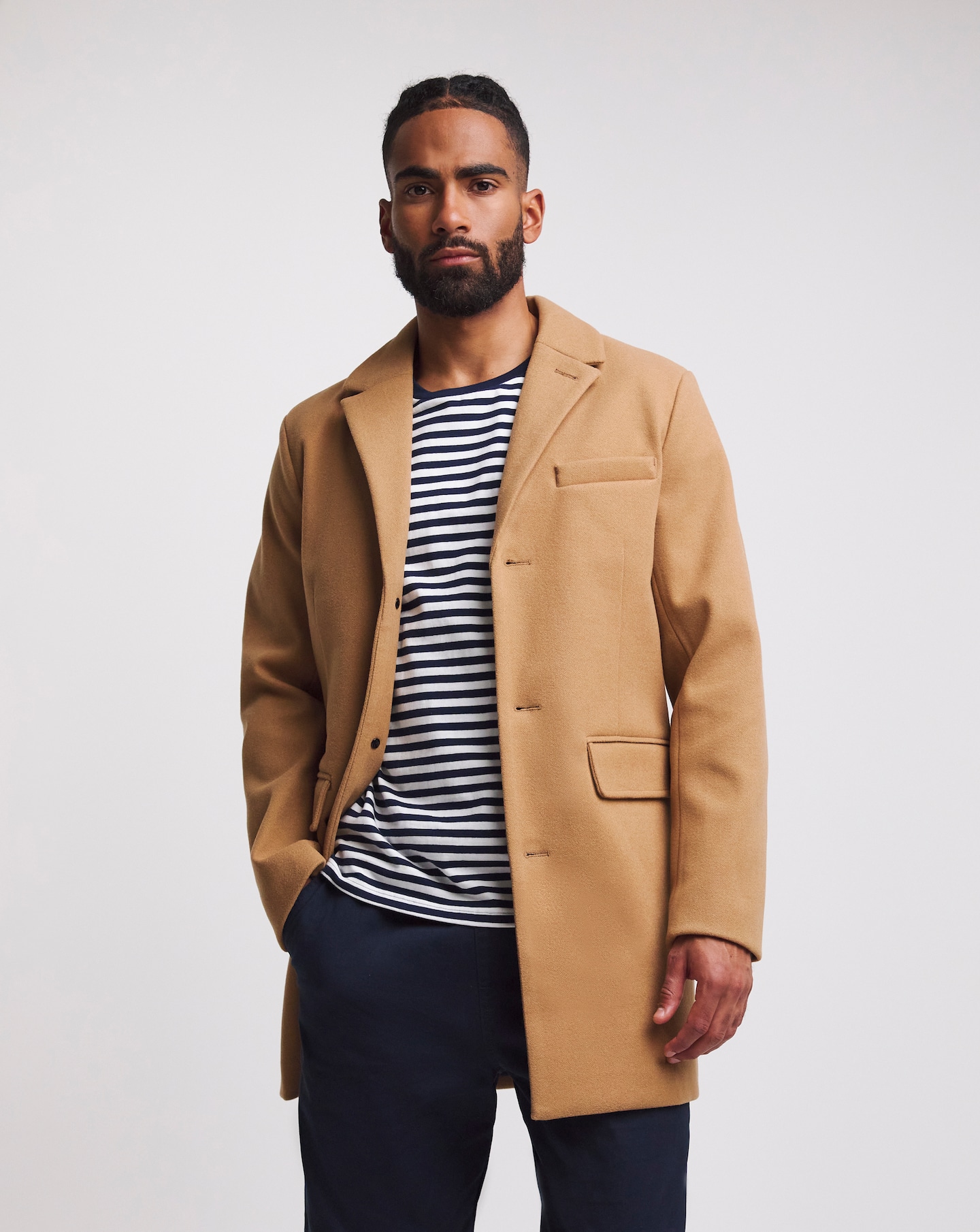 mens faux wool coat