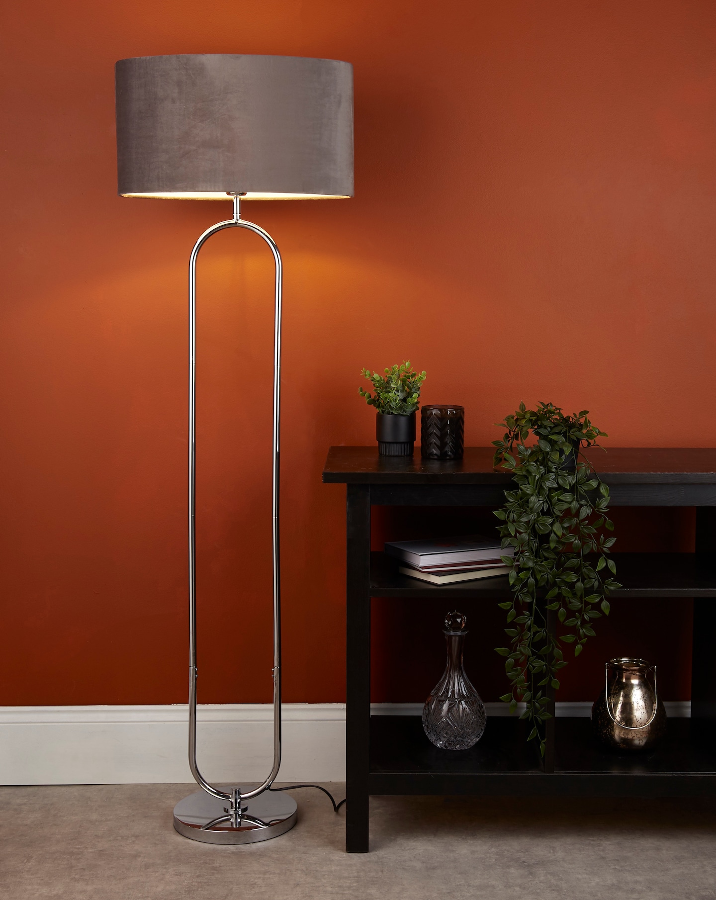 Orange floor best sale lamp