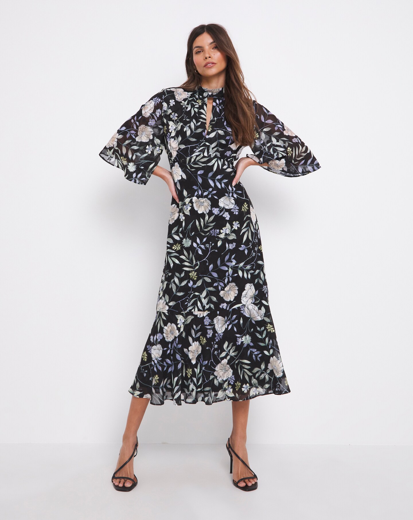 Joanna Hope Burnout Printed Maxi Dress Oxendales